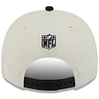 Casquette snapback A-Frame 9FIFTY pour homme New Era crème/noir Atlanta Falcons, draft NFL 2025