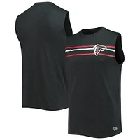 Débardeur sans manches brossé Atlanta Falcons New Era pour homme noir chiné