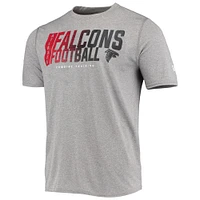 T-shirt gris chiné Atlanta Falcons New Era pour homme Combine Authentic Game On