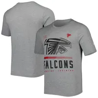 T-shirt pour homme Atlanta Falcons Combine Authentic Red Zone New Era gris chiné