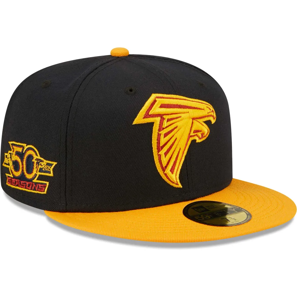 Lids Atlanta Falcons New Era 50th Anniversary 59FIFTY Fitted Hat -  Navy/Gold
