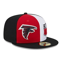 Casquette ajustée 59FIFTY pour homme Atlanta Falcons 2023 Sideline New Era rouge/noir