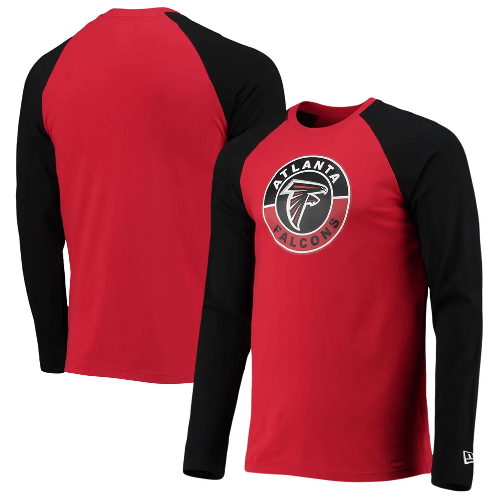 Lids Atlanta Falcons New Era League Raglan Long Sleeve T-Shirt - Red/Black