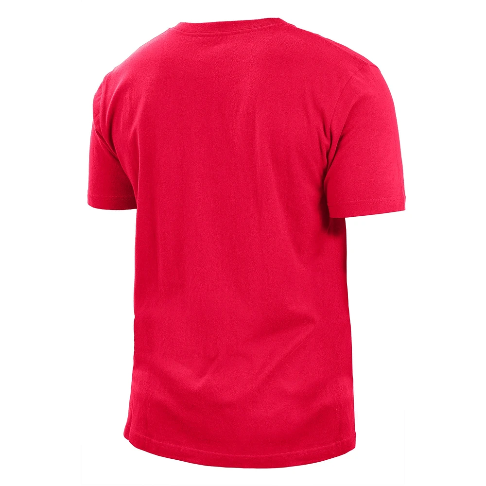 Men's New Era Red Atlanta Falcons 2022 Sideline Ink Dye T-Shirt