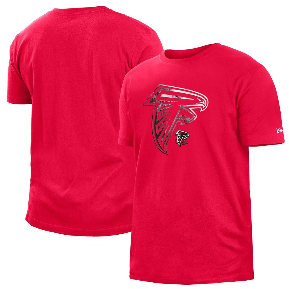 Men's New Era Red Atlanta Falcons 2022 Sideline Ink Dye T-Shirt