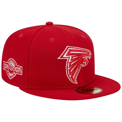 Men's New Era Scarlet Atlanta Falcons 1994 Hawaii Pro Bowl Main Patch 59FIFTY Fitted Hat