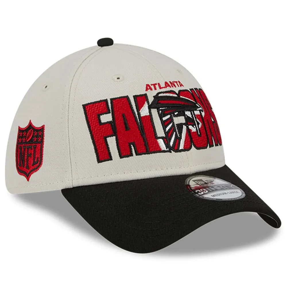 Casquette Flex Atlanta Falcons 2023 NFL Draft 39THIRTY New Era pour homme pierre/noir