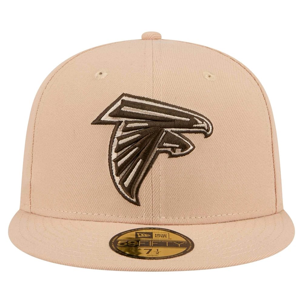 Men's New Era Tan Atlanta Falcons Candied Pecan 59FIFTY Fitted Hat