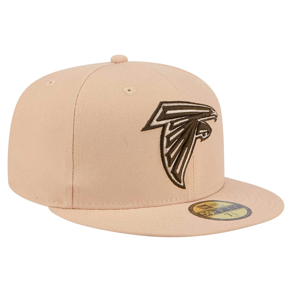 Men's New Era Tan Atlanta Falcons Candied Pecan 59FIFTY Fitted Hat