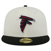 Men's New Era  White/Black Atlanta Falcons Main 59FIFTY Fitted Hat