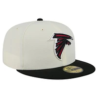 Men's New Era  White/Black Atlanta Falcons Main 59FIFTY Fitted Hat