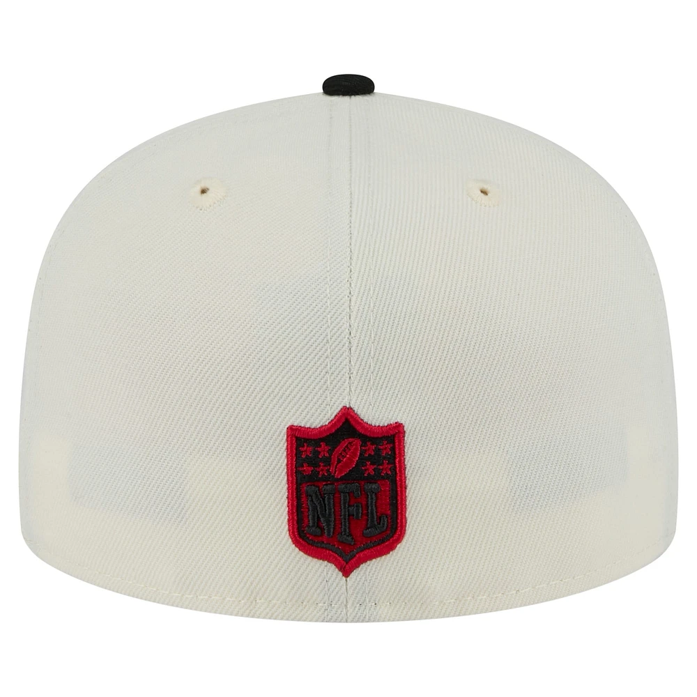 Men's New Era  White/Black Atlanta Falcons Main 59FIFTY Fitted Hat