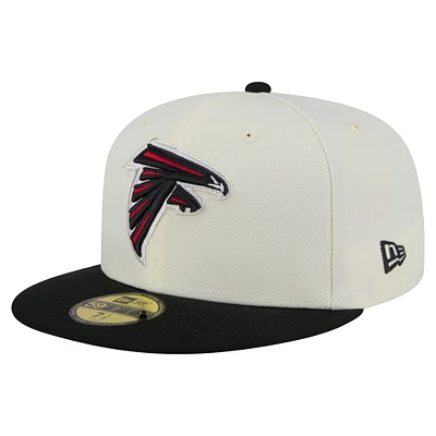 Men's New Era  White/Black Atlanta Falcons Main 59FIFTY Fitted Hat