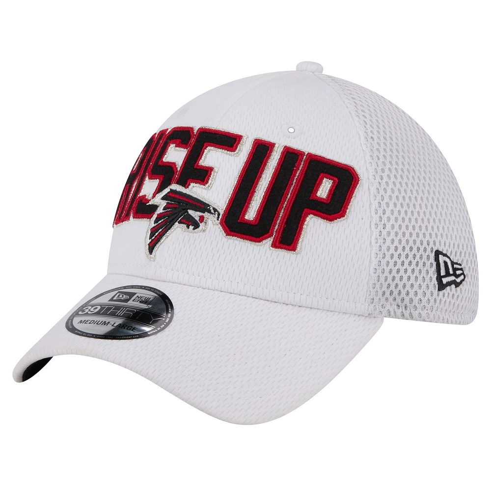 Casquette flexible 39THIRTY New Era des Atlanta Falcons Breakers pour hommes, blanche