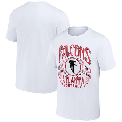 T-shirt de football vintage blanc Atlanta Falcons pour homme la collection NFL x Darius Rucker par Fanatics