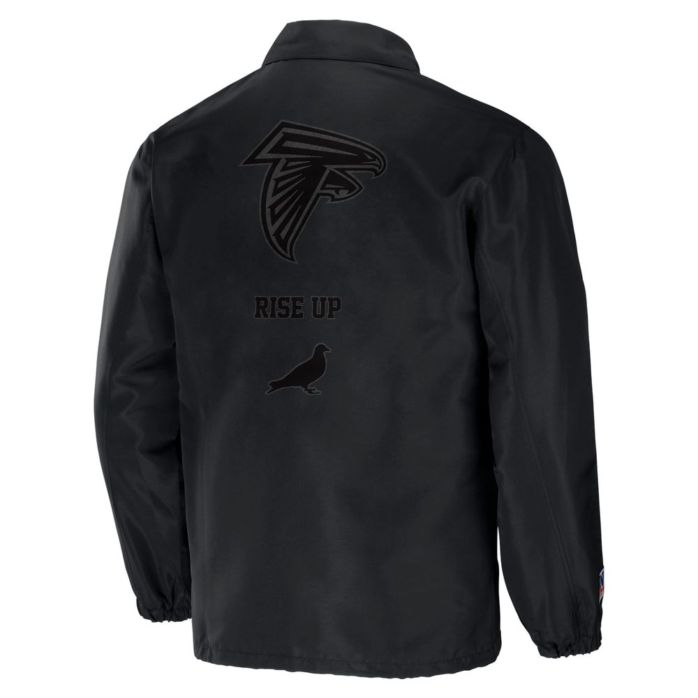 Men's NFL x Staple Black Atlanta Falcons Coaches Full-Snap Jacket