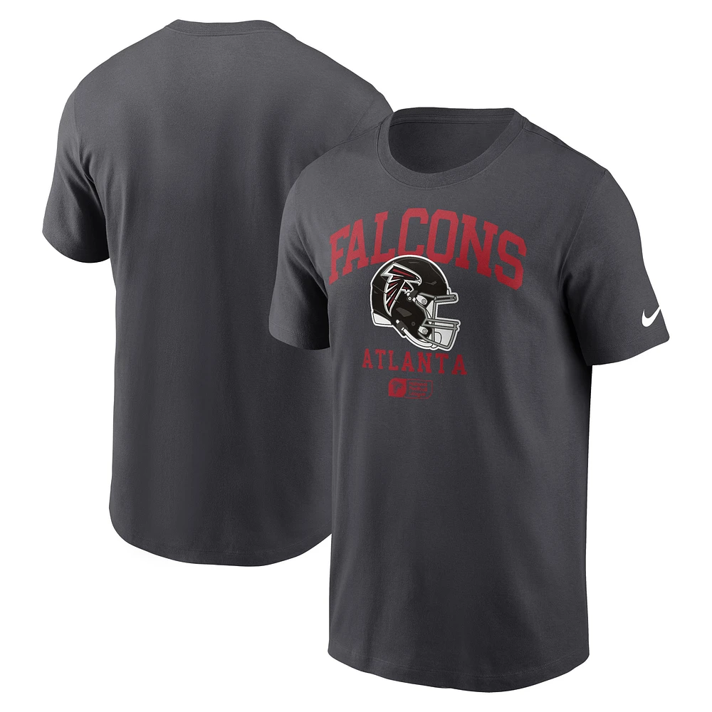 T-shirt Nike Anthracite Atlanta Falcons Essential Helmet pour homme