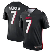 Maillot Nike Bijan Robinson noir pour homme, légende de l'équipe des Falcons d'Atlanta