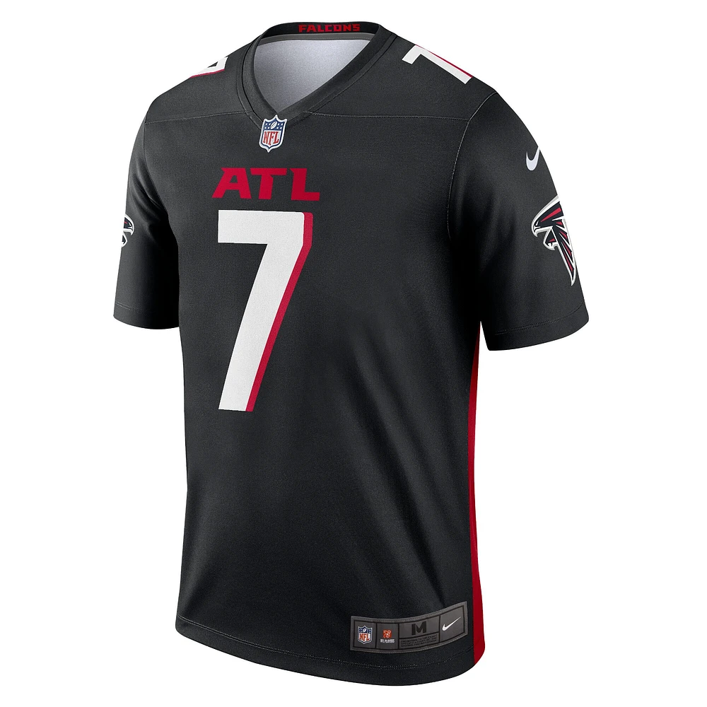 Maillot Nike Bijan Robinson noir pour homme, légende de l'équipe des Falcons d'Atlanta
