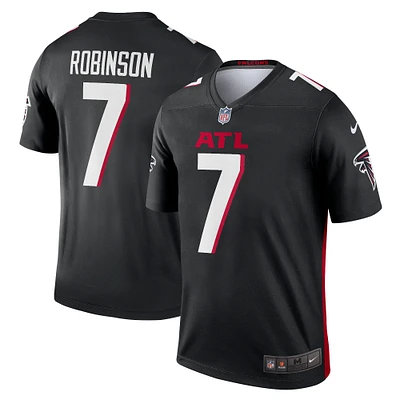 Maillot Nike Bijan Robinson noir pour homme, légende de l'équipe des Falcons d'Atlanta