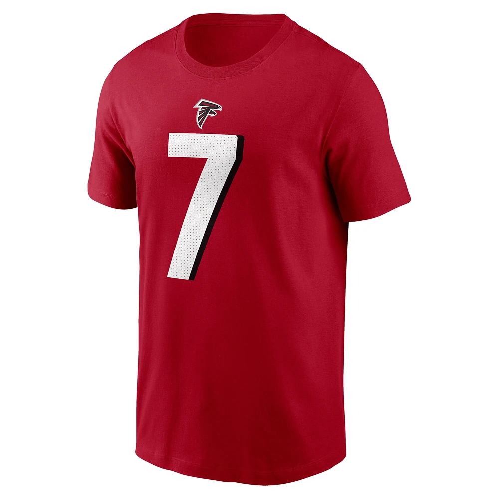 T-shirt avec nom et numéro de joueur Nike Bijan Robinson des Atlanta Falcons pour homme, rouge