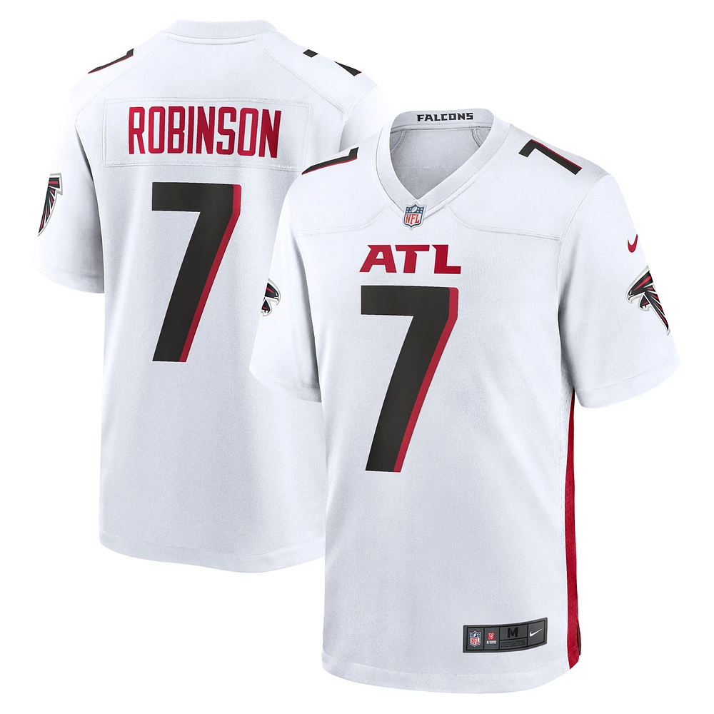 Maillot de match Nike Bijan Robinson pour homme, blanc, Atlanta Falcons