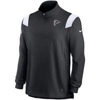 Men's Nike Black/White Atlanta Falcons Sideline Coach Chevron Lockup Quarter-Zip Long Sleeve Top