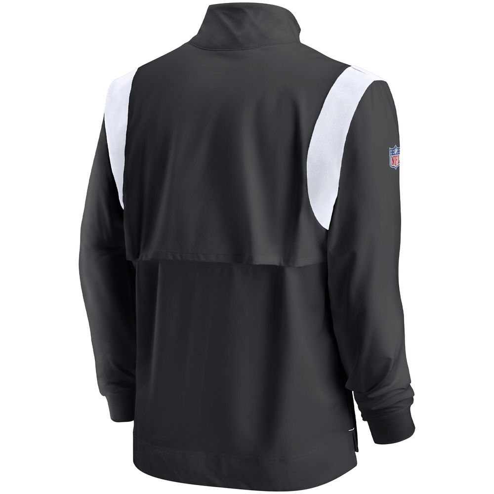 Men's Nike Black/White Atlanta Falcons Sideline Coach Chevron Lockup Quarter-Zip Long Sleeve Top