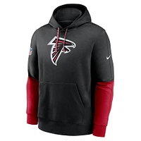 Men's Nike Black Atlanta Falcons 2024 Sideline Club Pullover Hoodie