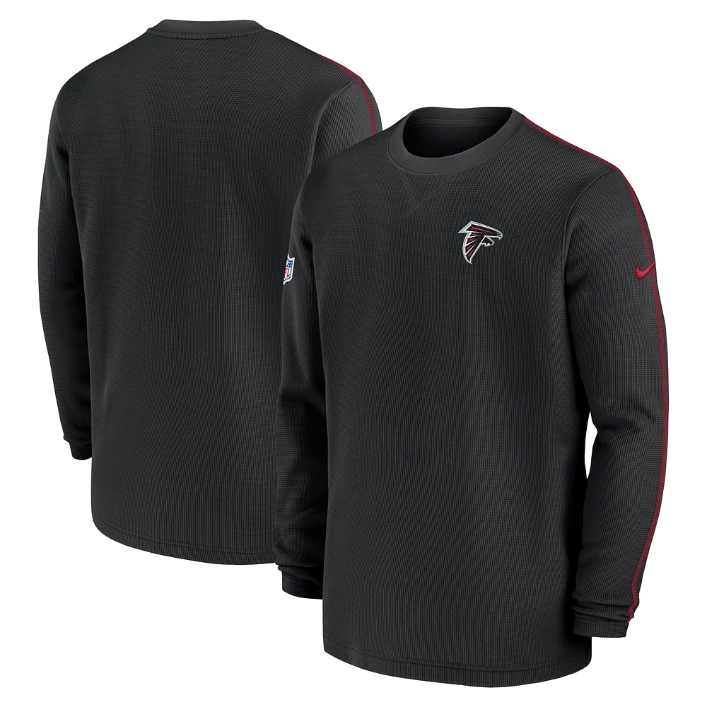 Haut à manches longues Nike Atlanta Falcons 2024 Sideline Coaches pour homme noir