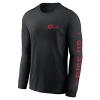 Men's Nike Black Atlanta Falcons All Out Long Sleeve T-Shirt