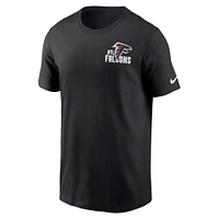 T-shirt essentiel Blitz des Falcons d'Atlanta Nike pour homme, noir