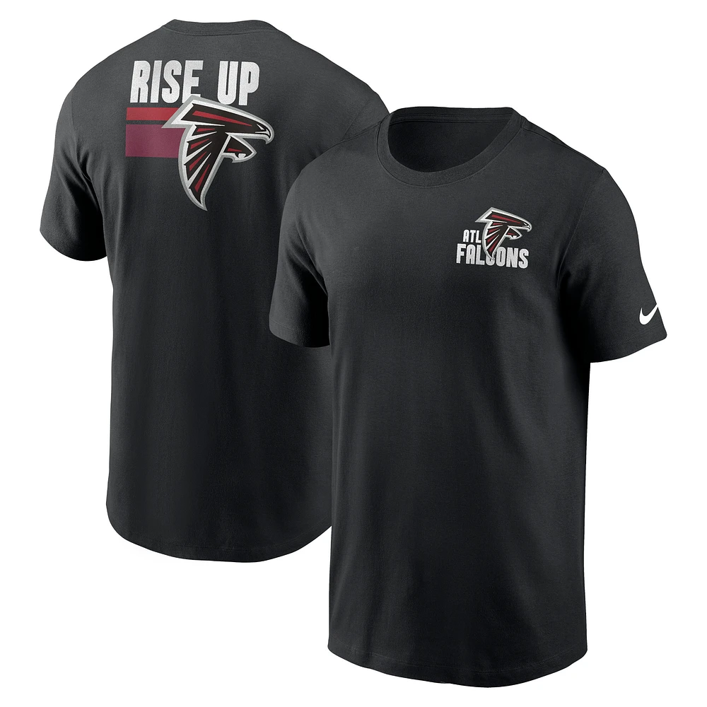 T-shirt essentiel Blitz des Falcons d'Atlanta Nike pour homme, noir