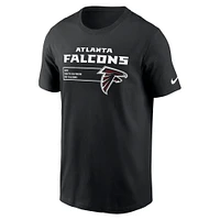 T-shirt essentiel Division des Falcons d'Atlanta Nike noir pour homme