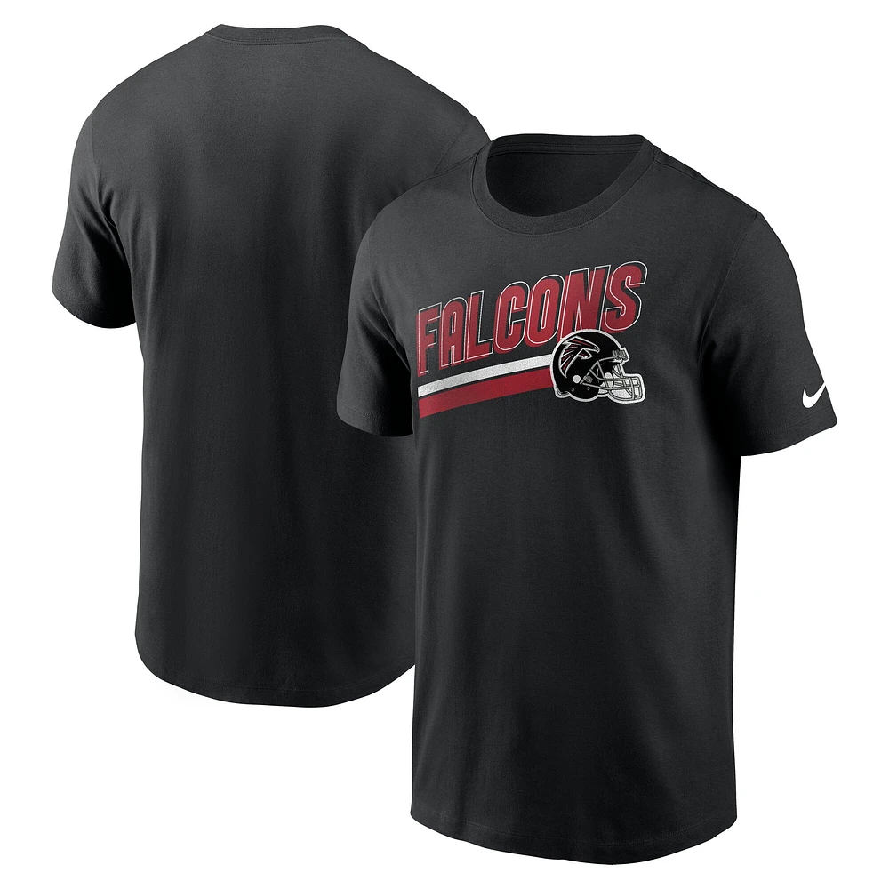 T-shirt Nike Atlanta Falcons Essential Blitz Lockup pour homme, noir