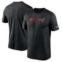 T-shirt de performance football Nike Atlanta Falcons Fan Gear Legend pour homme, noir