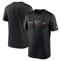 Men's Nike Black Atlanta Falcons Horizontal Lockup Legend Performance T-Shirt