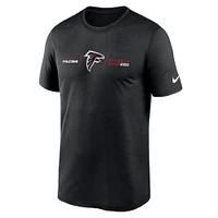 T-shirt de performance Nike Atlanta Falcons Horizontal Lockup Legend noir pour homme