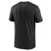 T-shirt de performance Nike Atlanta Falcons Horizontal Lockup Legend noir pour homme