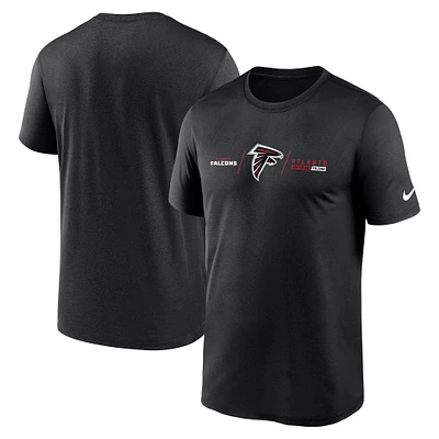 T-shirt de performance Nike Atlanta Falcons Horizontal Lockup Legend noir pour homme