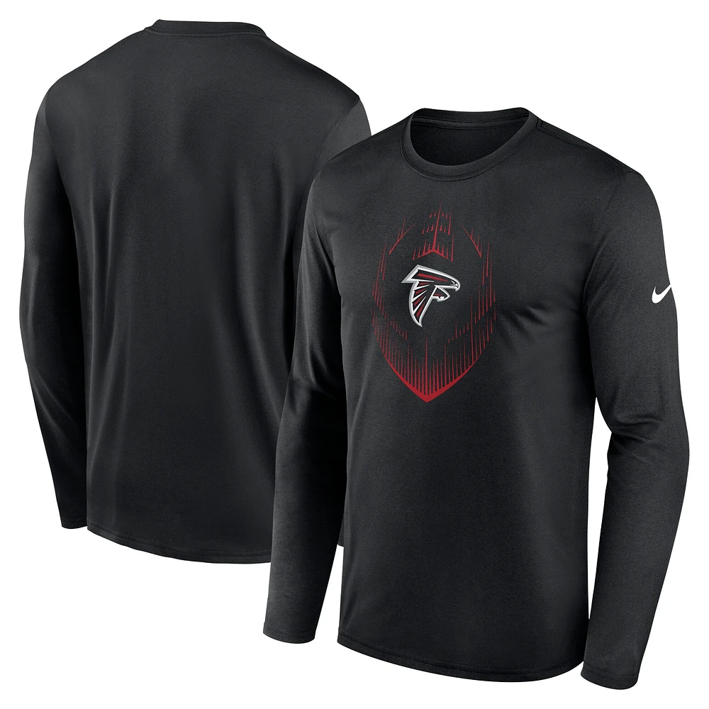 T-shirt Nike noir à manches longues pour homme