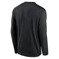 T-shirt Nike noir à manches longues pour homme