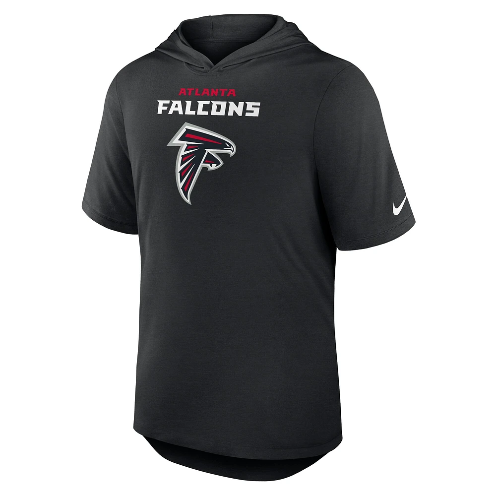 Men's Nike Black Atlanta Falcons Lockup Tri-Blend Hoodie T-Shirt