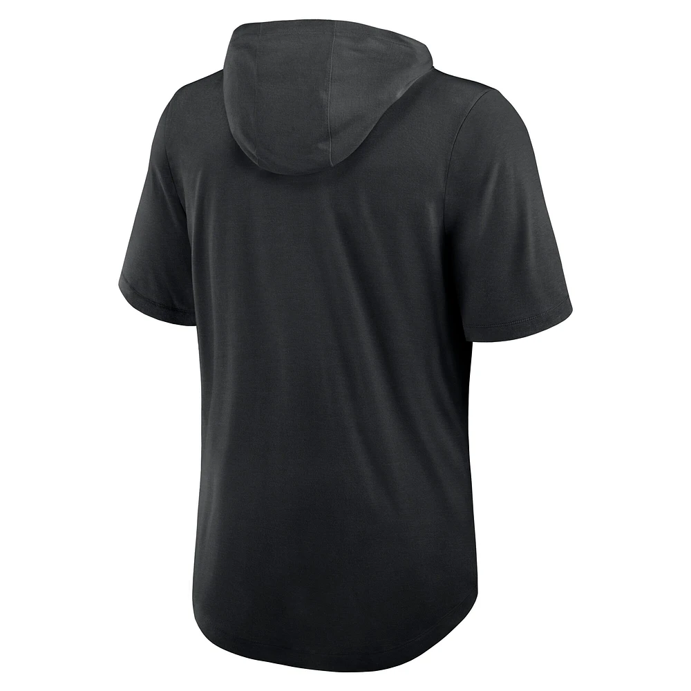 Men's Nike Black Atlanta Falcons Lockup Tri-Blend Hoodie T-Shirt