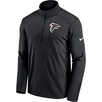 Veste à fermeture éclair quart de performance des Atlanta Falcons Pacer Nike pour homme, noir