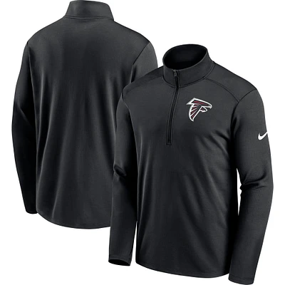 Veste à fermeture éclair quart de performance des Atlanta Falcons Pacer Nike pour homme, noir