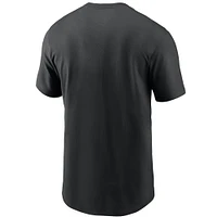 T-shirt Nike noir avec logo principal des Atlanta Falcons pour homme