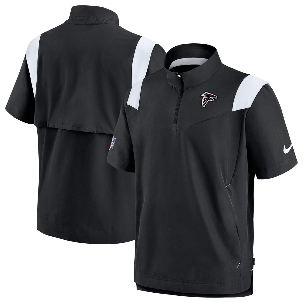 Men's Nike Black Atlanta Falcons Sideline Coaches Chevron Lockup Pullover Top