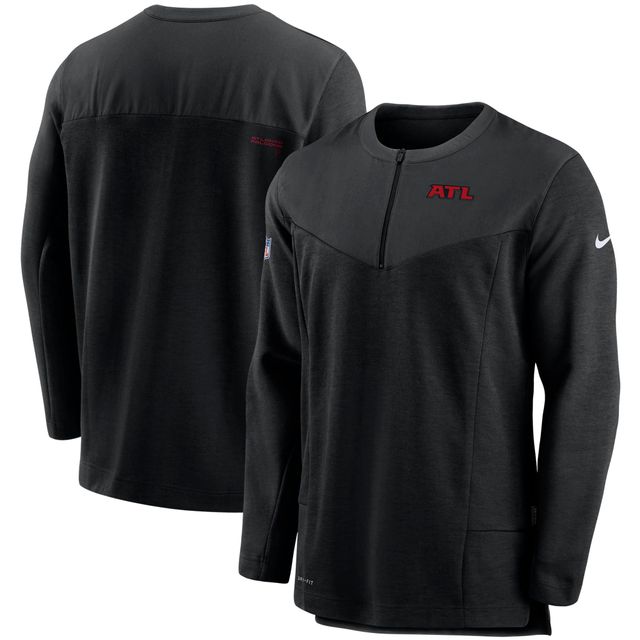 Veste de performance à demi-glissière anti-UV Nike Atlanta Falcons Sideline pour homme - Noir