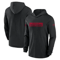 Men's Nike Black Atlanta Falcons Sideline Hoodie Performance Long Sleeve T-Shirt